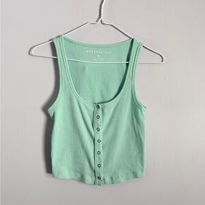 Aeropostale Mint Buttoned Tank Top